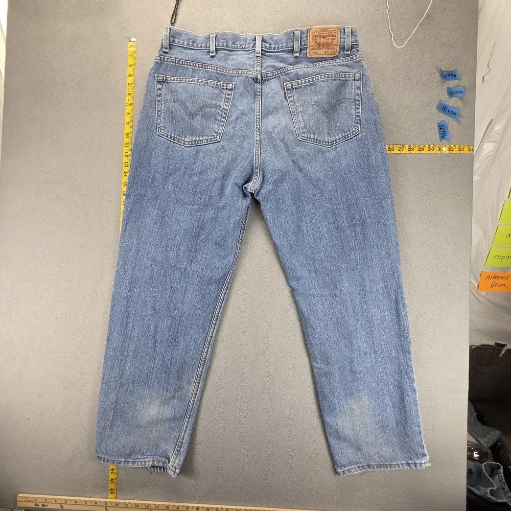 Levis‎ 550 Jeans Mens Blue Relaxed Light Wash Zip Fly Fits 38x30